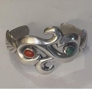 Vintage Native American Cuff Bracelet Signe M (J R) - Collectible